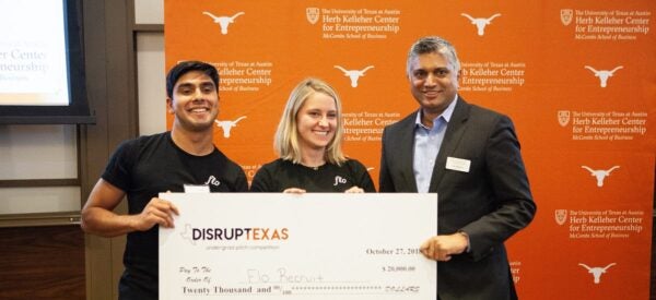 DisrupTexas 2018 Awards $55,000 to Undergraduate Startups disruptexas 2018 awards 55000 to undergraduate startups img 661db1024ee50
