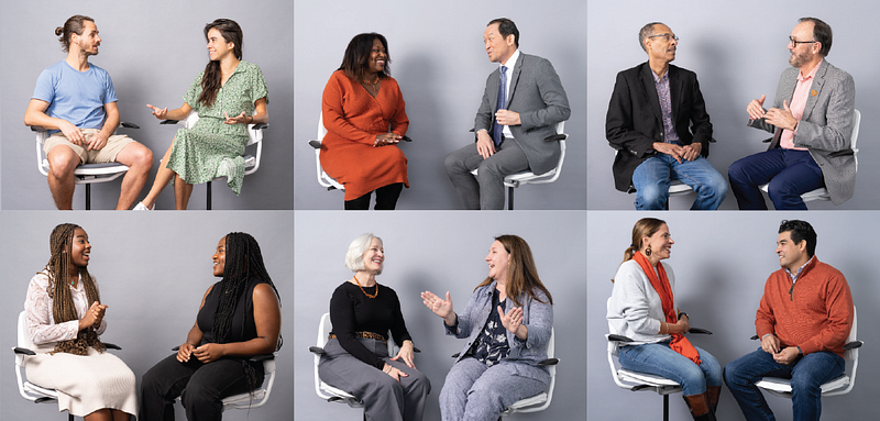 As part of its 100th anniversary, McCombs
invited StoryCorps producers to campus to record
stories from a cross section of the McCombs
community, capturing conversations between pairs
of people whose lives were touched by the
business school.