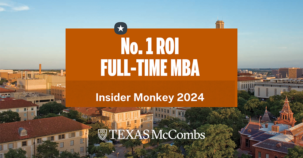 McCombs MBA No. 1 for ROI image 2