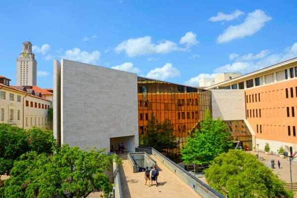 Meeting New Challenges Campus scenes 2012 McCombs Union Tower and flowers9824