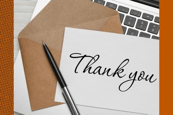 Thank you note graphic