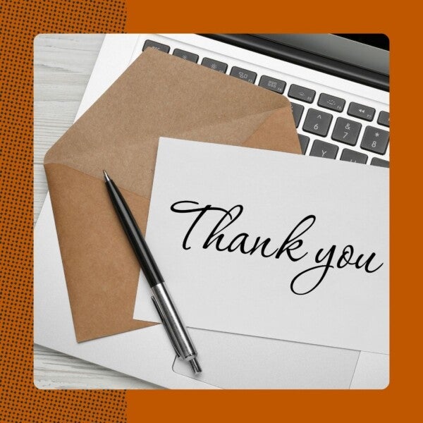 Thank you note graphic