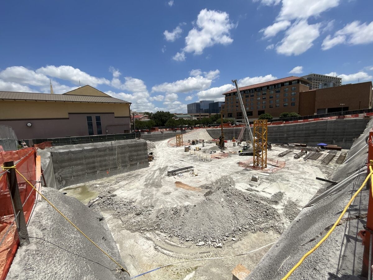 Landscape view of construction site, June 16, 2025