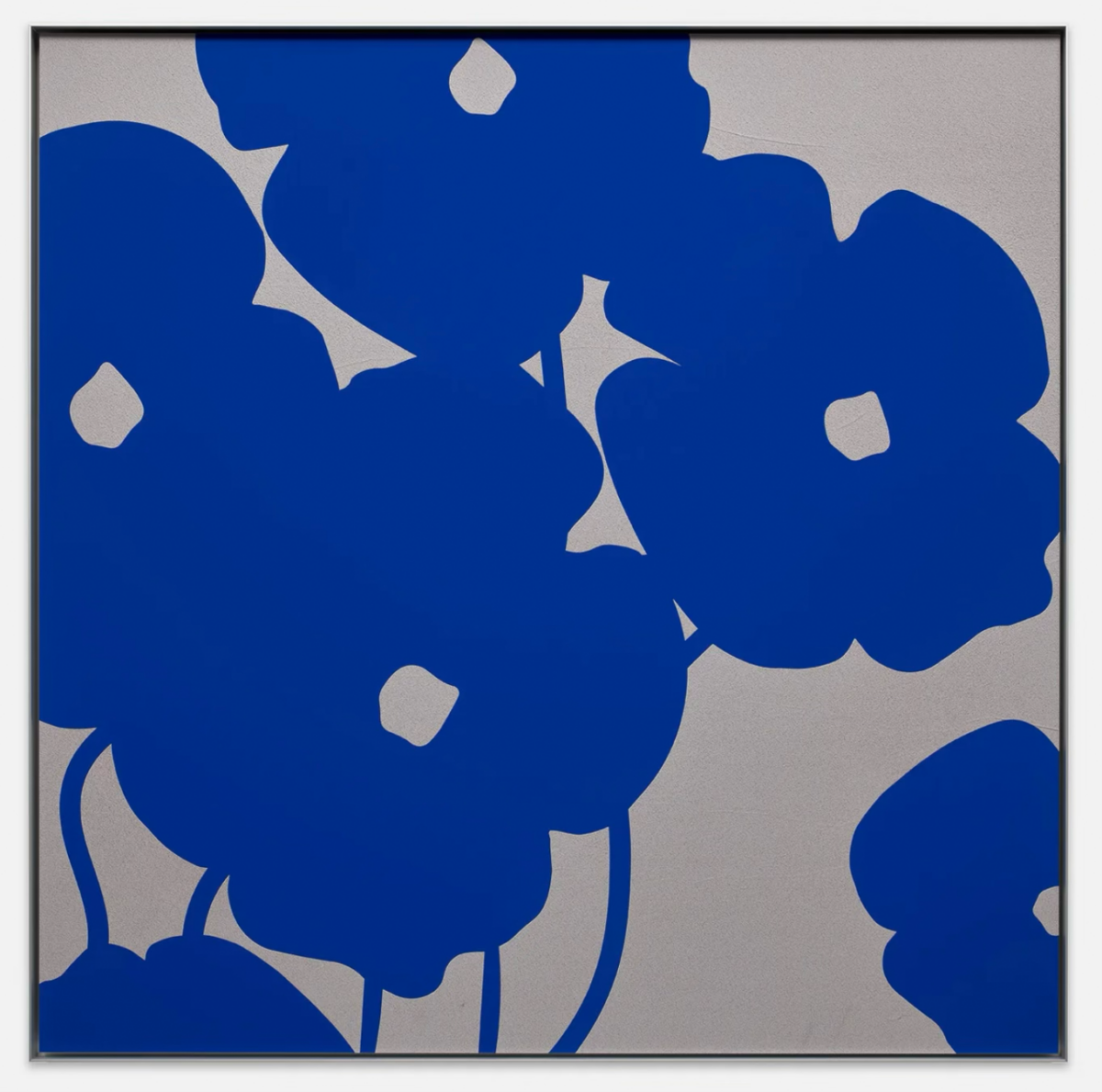 Donald Sultan Poppies in Cement (Blue)