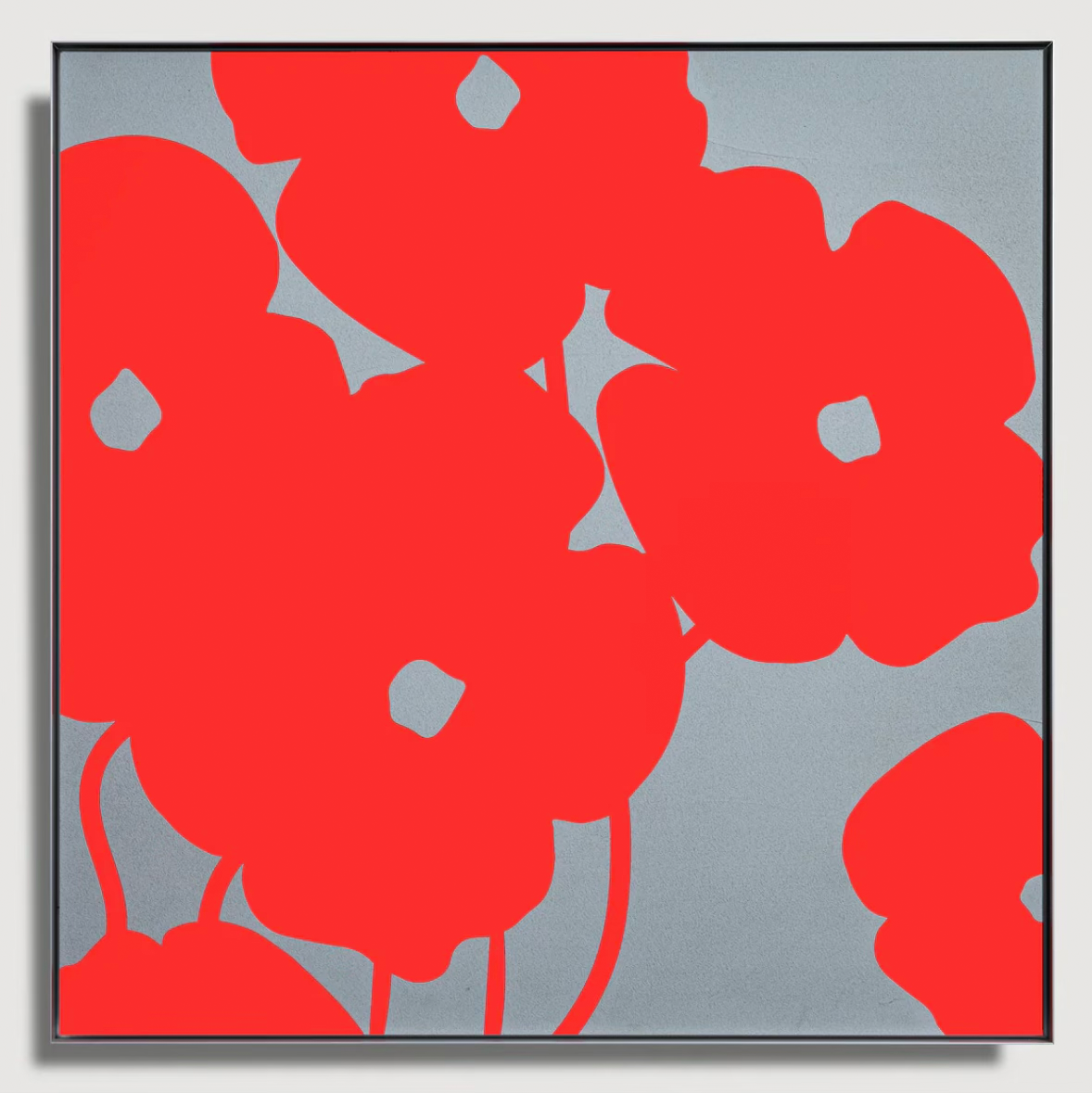 Donald Sultan Poppies in Cement (Red)