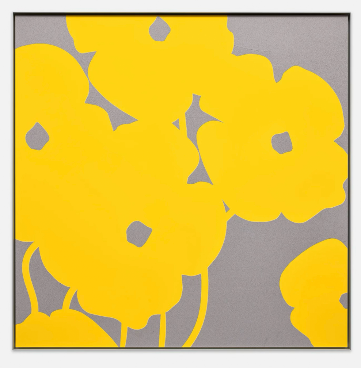 Donald Sultan Poppies in Cement (Yellow)
