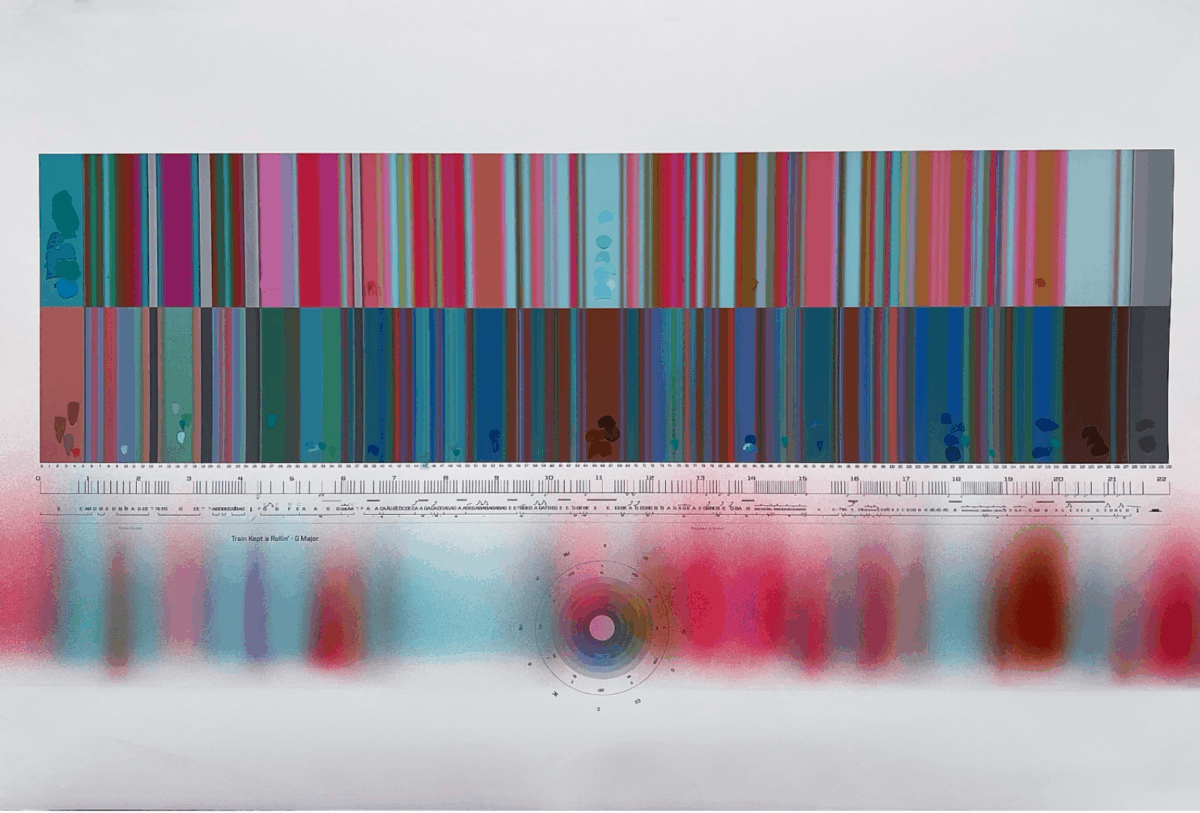 Tim Bavington Working Study for Train Kept a Rollin